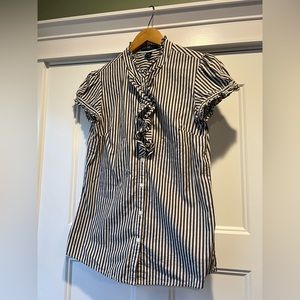 Gap Cap Sleeve Stripe Blouse Size 4